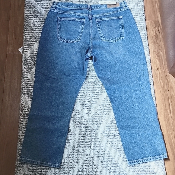 Topshop Plus Size Blue Editor Straight Leg Jeans Size 14 - Picture 3 of 8